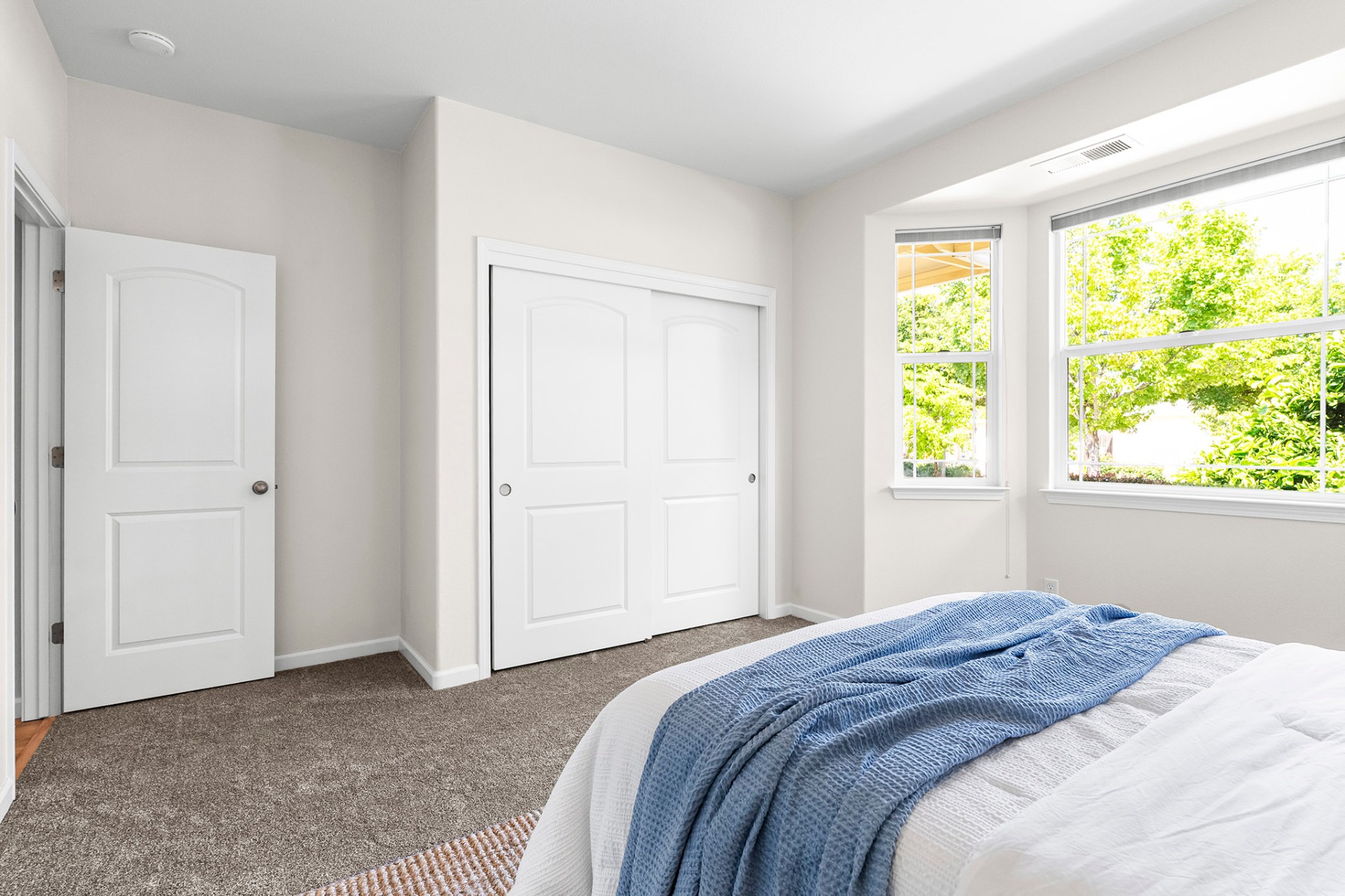 Bedroom with double closet