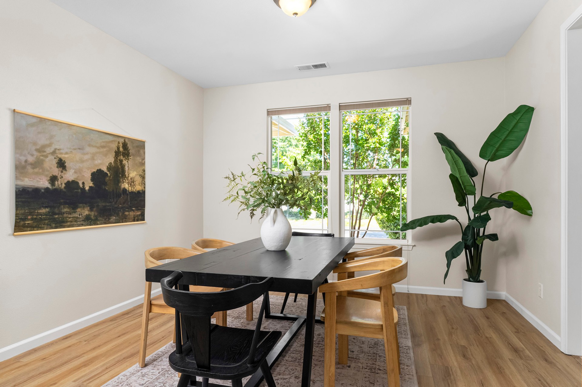Dining area with garden views