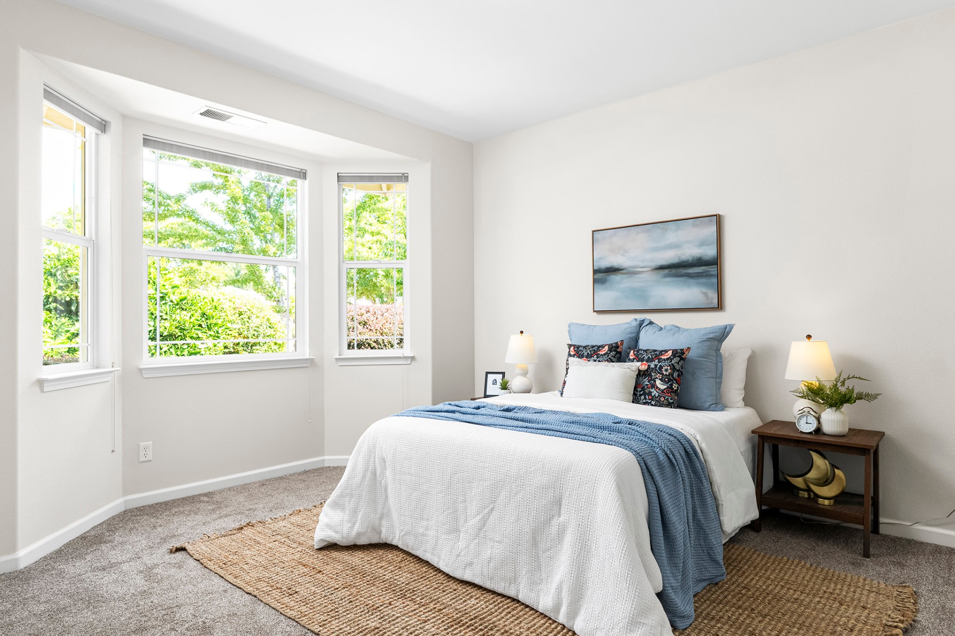 Bedroom with bay window