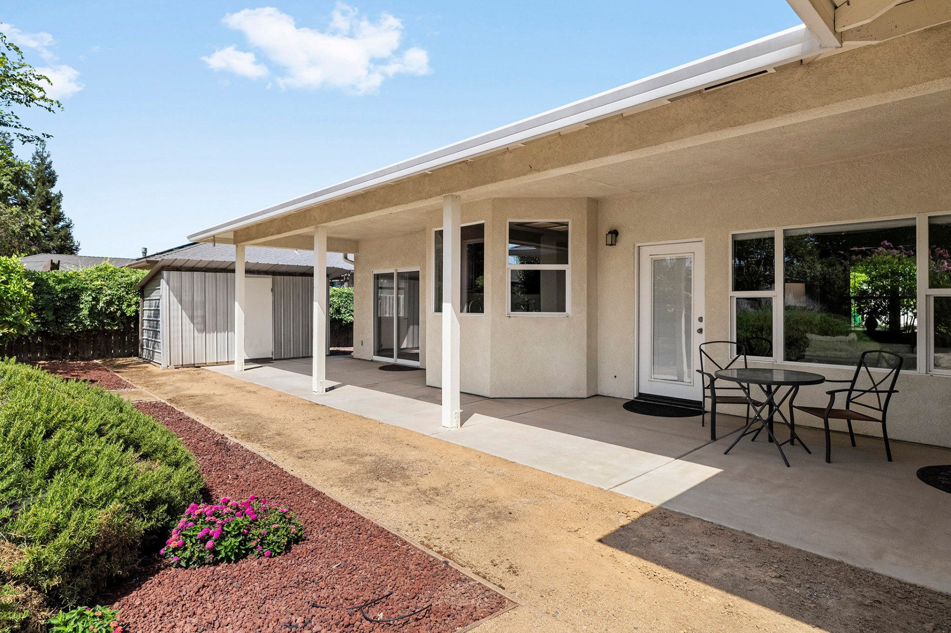 Covered back patio